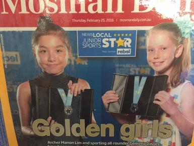 September with Julian Kopkas being awarded for Best Film Mosman Council and Mosman Rotary Club invited our school Jazz Band to play at numerous community events Gus Brown Y7 and Ebony Toke Y9 won