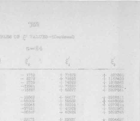 ~ TABLES OF e V ALUESCntinued) n=8 76 76