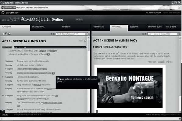 media content in SHAKESPEARe online Each Shakespeare Online website contains a collection of high-quality film, stage,