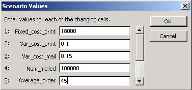 When "Summary" is selected in Figure 2, we specify the type of report and identify the "results cells" (i.e., model outputs) in the dialog box in Figure 5.