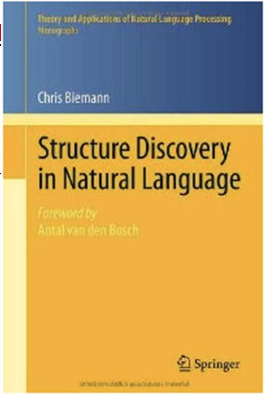 Structure Discovery: Collection exploration Structure Discovery: Units (words, sentences, documents) are characterized by distinguishing features Similar units are grouped: discovery of structure in