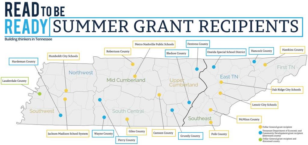 The Dollar General Literacy Foundation s gave a $1 million gift to be used over three years to fund summer programming in Tennessee.