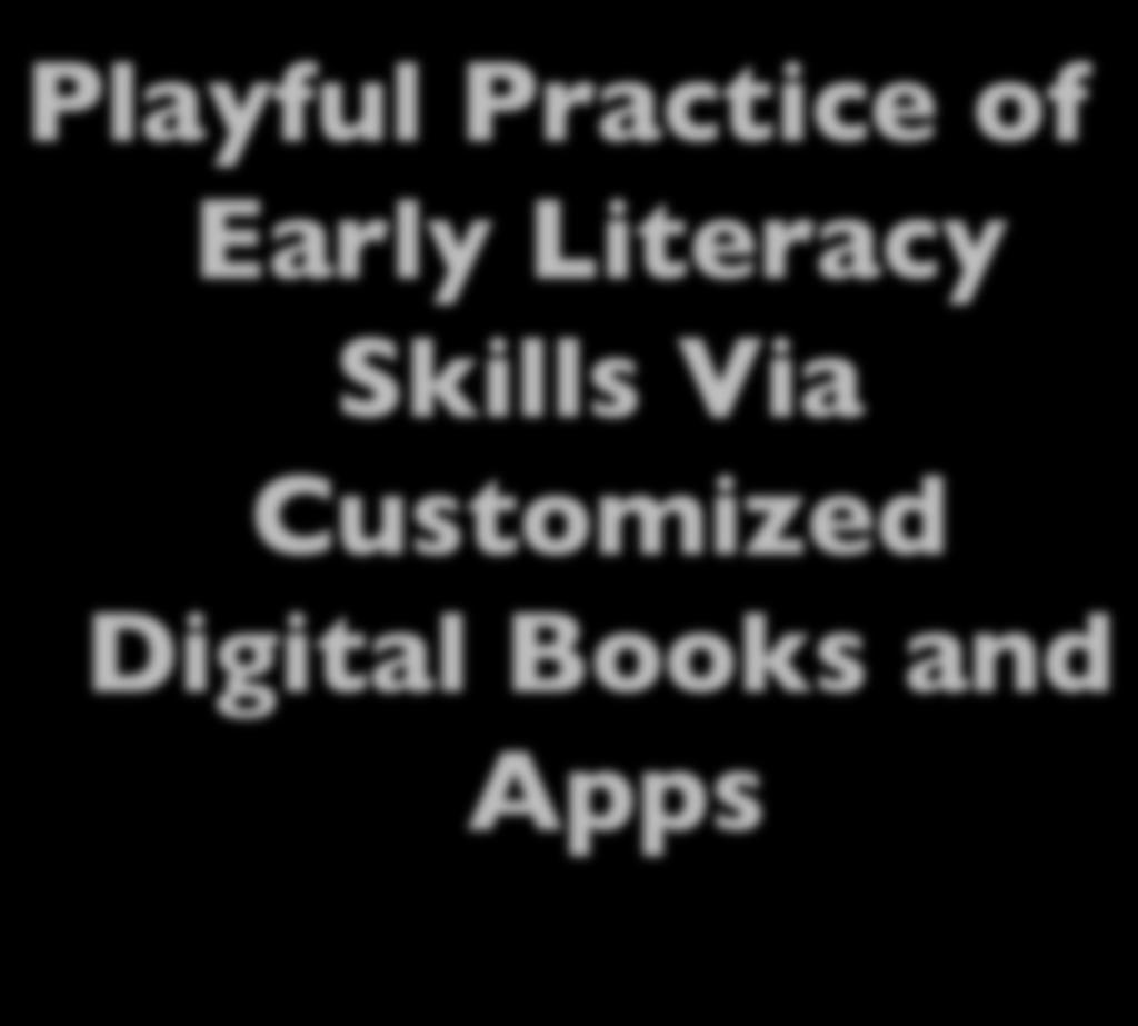 Playful Practice of Early Literacy Skills Via Customized Digital Books and Apps Hall-Kenyon,
