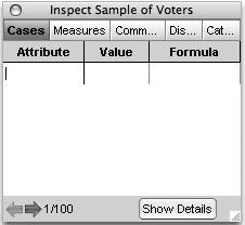 We want one attribute, Vote, whose value is either yes or no. 10. Double-click the collection.the inspector appears. Here you will define an attribute for a vote. 11.