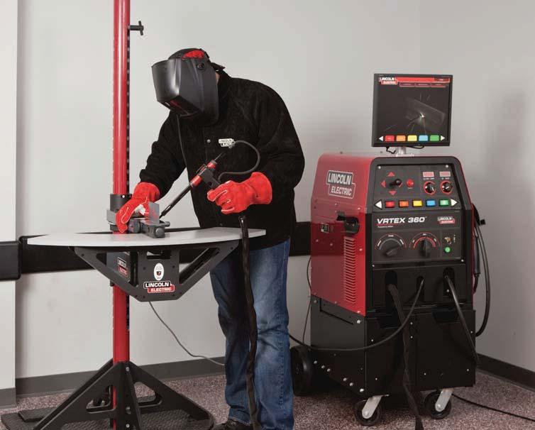 SYSTEM OVERVIEW VR Stand Allows the VR Welding coupon to be placed in multiple positions with or without the adjustable table to simulate real welding applications.
