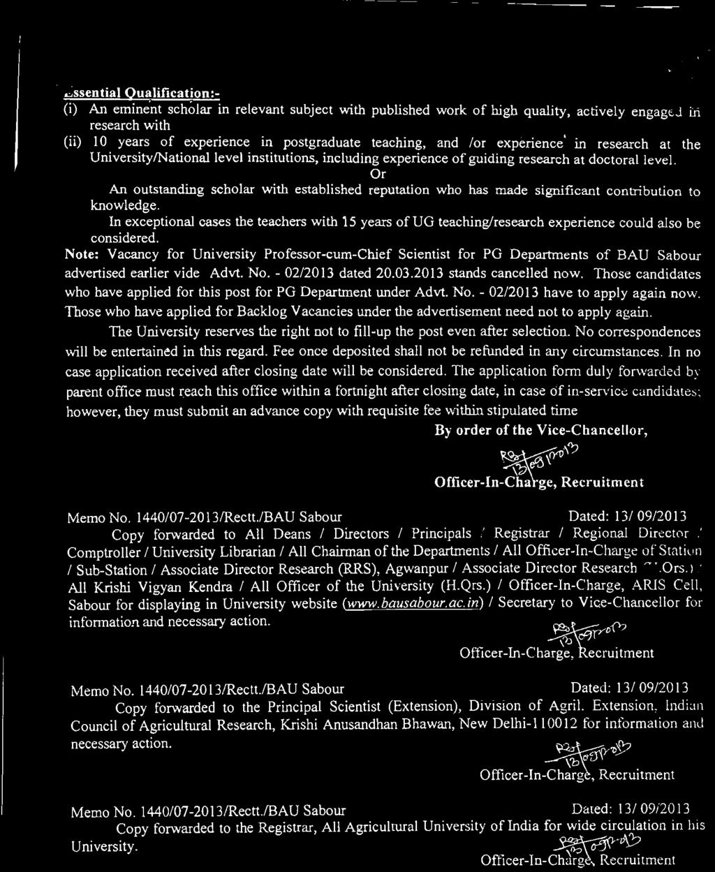 Departments 1 All OfficerInCharge of Station 1 SubStation 1 Associate DirectOf Research (RRS) Agwanpur 1 Aj;sociate Director Research (H.Ors.