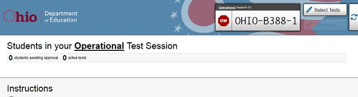If students will take both parts of a test during the session, select both parts of the test for the session.