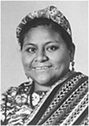 Rigoberta Menchú Comes from Guatemala was the first Indigenous and youngest ever winner of the Nobel Peace Prize. Her award was anything other than undisputed.