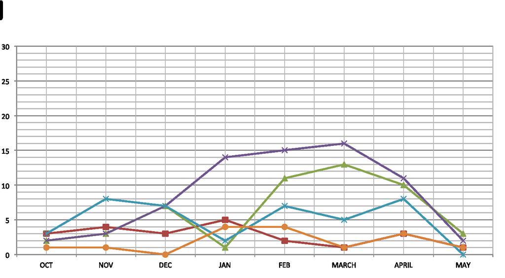 GRAPH 7 - MONTHLY BEHAVIOUR INCIDENTS PER STUDENT