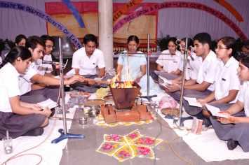 School Prefects performing 'HAVAN'during Megh Malhar