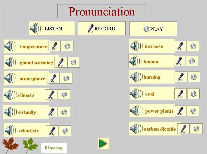 Listen, pronounce and