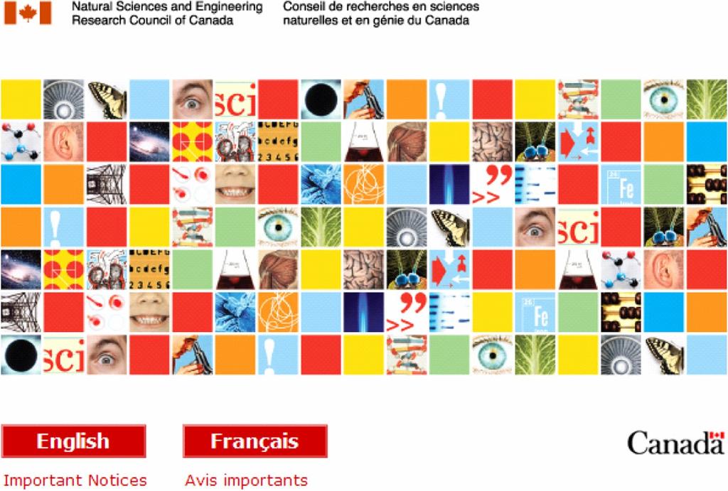TRANSLATION BASED ON PARALLEL AND COMPARABLE CORPORA 83 FIGURE 3.4: A snapshot of the home page http://www.nserc-crsng.gc.ca/, which contains references to an English page and a French page.