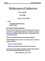 CHAPTER 10 CHAPTER 10 The sum of the first n odd natural numbers equals n2. The following induction is designed to answer just this kind of question. It is used when.