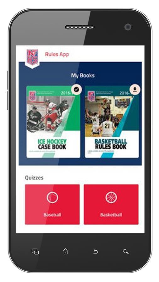 NEW NFHS RULES APP Rules App features: Searchable Highlight notes Bookmarks Quizzes for all sports Easy navigation Immediate