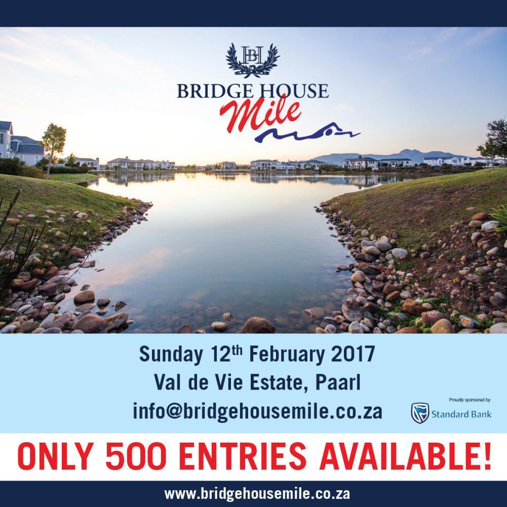 This is going to be a fantastic event for Bridge House families with the market at Val de Vie taking place on the same day. Check the website www.bridgehousemile.co.za for entry details.