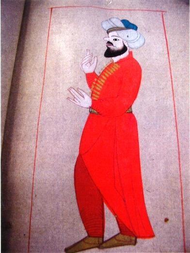 Figure 3.4: The mute of the Sultan in the Ottoman Empire in 1650. Retrieved from the archives in Berlin State Museums, Art Library Berlin, Lipperheide OZ 52, fol. 13a. Courtesy of Prof. Marc Baer.