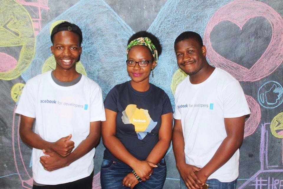 FACEBOOK SHORTLISTS KUDZAI CHASINDA ON MESSENGER BOTS CHALLENGE FINALISTS Kudzai A Chasinda (left) and two other local Facebook Messenger Bots Challenge participants.