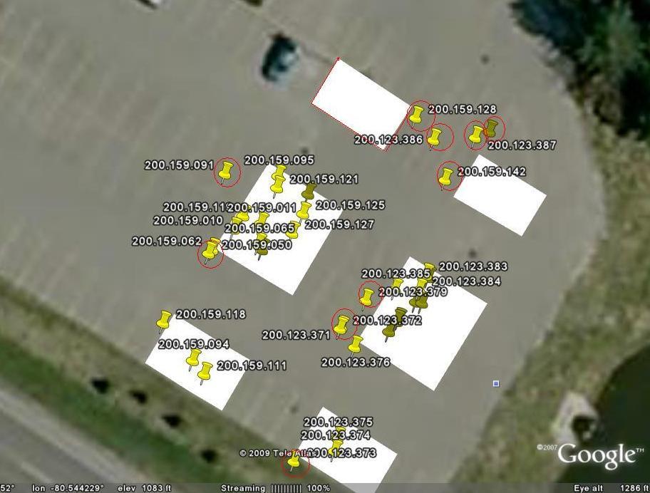 Figure 5.17: Sample data with some of the observations having a relative location outside the allowed boundaries (BIM) 5.4.