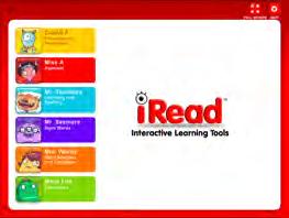 iread Interactive Learning Tools The Interactive Learning Tools open on the main menu. Click one of the iread teacher icons to open the menu of interactive tools for that strand.