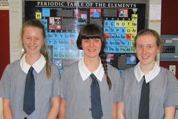 Year 11 Chemistry competition at CPIT Congratulations go to Grace Puentener-King 11BUB, Zoe Smith 11BUB and Anna Percy 11TRA who were placed 3rd= in the annual Year 11 Chemistry competition at CPIT.