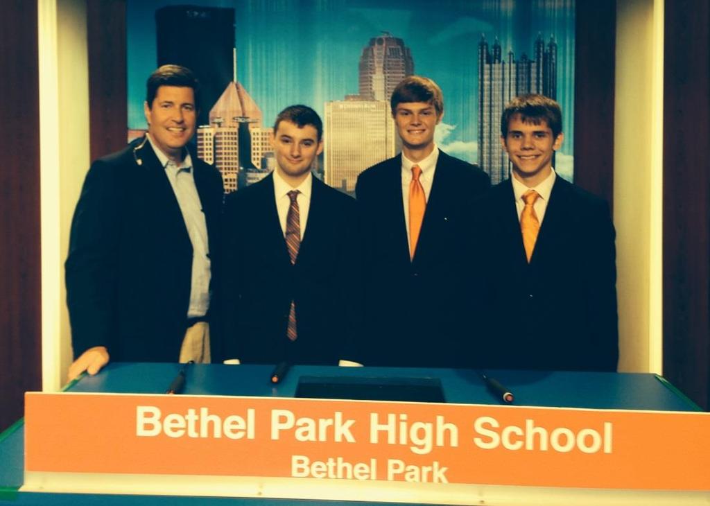 BPHS Team Wins First-Round Hometown Hi-Q Match The Bethel Park High School Hometown Hi-Q Team juniors Jack Brownfield, Billy depoutiloff and Max Reese--defeated teams from North Allegheny and Fox