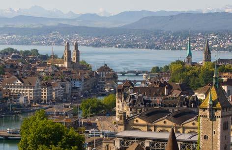 Austria Zurich city and lake,