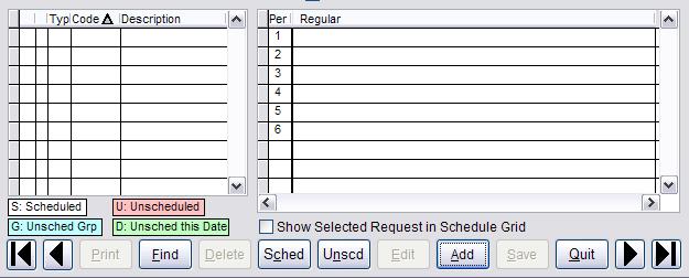 ENTERING COURSE REQUESTS Launch Zangle. Click Scheduling. Click Student Schedule. Click Find to search for the desired student. 1 In this example the student has no schedule.