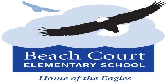 BEACH COURT ELEMENTARY SCHOOL DENVER PUBLIC SCHOOLS STUDENT/PARENT HANDBOOK Principal: Leah Schultz-Bartlett Phone #: (720) 424-9470 MASCOT: EAGLE COLORS: ROYAL BLUE AND WHITE We at Beach Court seek