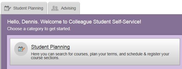 Procedure for Using Student Education Plan (SEP) Tool 1. Login to the InSite Portal. 2. Once logged in, navigate to the Student menu under WebAdvisor. 3.