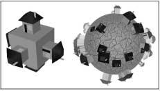 Design and Implementation of a Logo-based Computer Graphics Course 279 Fig. 7. Houses created by turtle crawling on the surface of a cube and a sphere. Fig. 8.