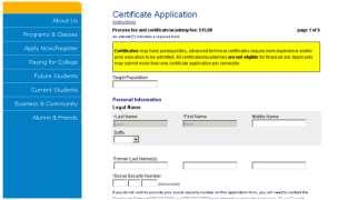 Applying for the First Time (continued) This is the account validation screen.