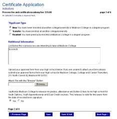 *TIP* You may notice at the top of the ApplyWeb application it states Process Fee and Certificate Fee: $15.00. Since you are a high school student, you do not have to pay any fee to apply.