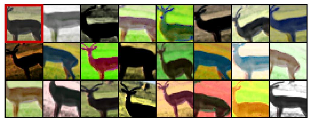 Data augmentation Image from (Dosovitskiy et al., 2014) Augmented data by image-specific transformations. E.g. cropping just 2 pixels gets you 9 times the data!