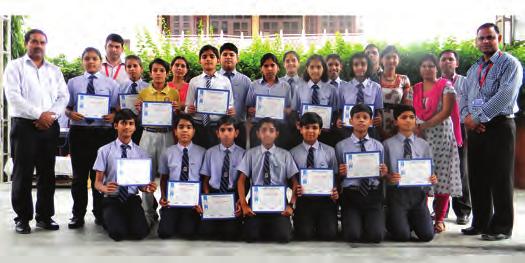 Two students from each section (Primary, Middle and Senior) participated in the competition. Sakshi from class IV performed very good and bagged 2nd position and received a trophy and a Certificate.