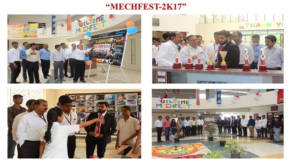 WORKSHOPS AND DEPARTMENTAL EVENTS ORGANISED Department of Mechanical Engineering organized MECHFEST-2K17 under SAEINDIA Collegiate Club on 27 and 28