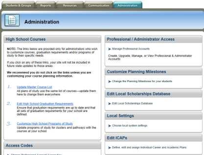 Click on Define, edit and assign Individual Career and Academic Plans in the Edit