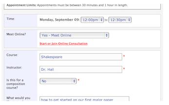 The system has also a waiting list function within the scheduler, which will alert students of newly open appointments.