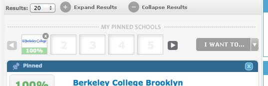 College Search on Naviance After you have selected the schools you want to compare, use the pull-down menu to