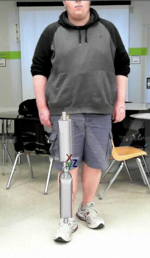 Image 7. Student using augmented reality to visualize a prothetic leg model. 7. CONCLUSION The meaning of design differs greatly depending on one's experience.