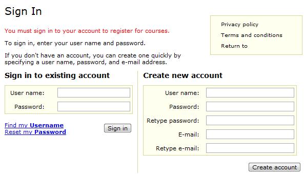 If you have earned credit in the College in the High program in the past, you can use the same Username and Password. If not, you will need to create one.