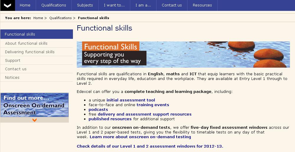 1. Intoduction: The Functional Skills Initial Assessment Tool (IAT) This guide is designed for you, as a deliverer, to explain to you how to operate all the functions of the Functional Skills