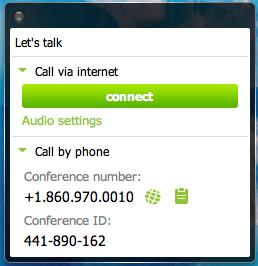 The call by phone feature is great for 3 or more people on the line - everyone calls into one number and can talk via the conference line.