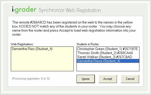 Before using this feature you will need to confirm that: a. Your class roster is in your course folder (see the earlier Registration section) b.
