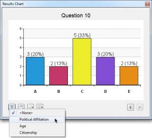 3 Using i>clicker in the Classroom Filtering Student Results by Demographics If you have collected student demographic data you can filter any polling question that you ask in class by that data.