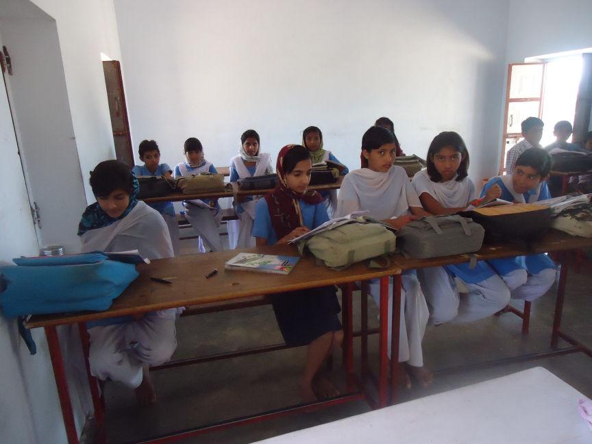 Availability Children sitting on furniture of furniture in classrooms motivates children for better learning and concentration towards studies.