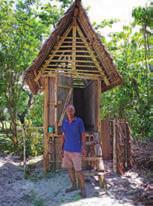 I Ampasiimaigory village, Aalajirofo Regio, raised bamboo structures were built i some coastal areas.