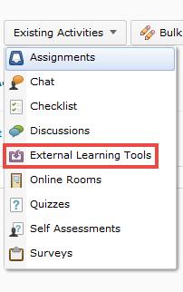 12 23. Select External Learning Tools. 24.