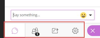 5 10. At the bottom right corner, you can click on the arrows on the purple tab to open a panel to collaborate