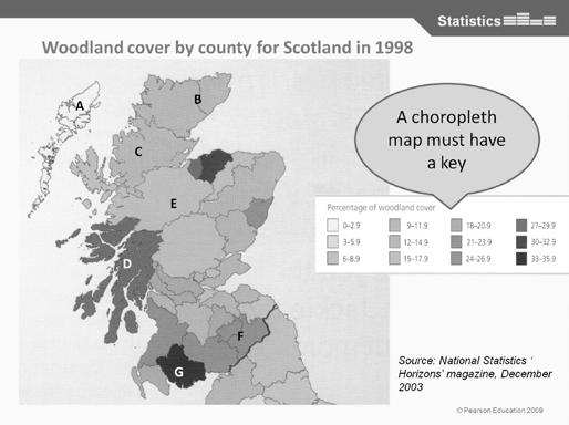 3.9 Choropleth maps Objectives Extract information from a choropleth map Represent data using a choropleth map Starter Display slide 1 of PowerPoint 3.9 and discuss the map.