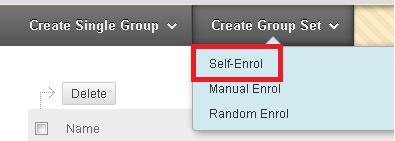 Select Self-Enroll Add a name for the gr